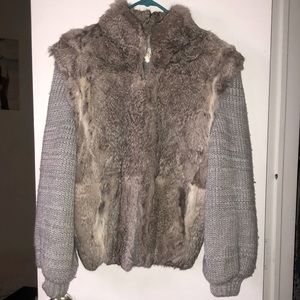Vintage Fur sweater jacket.